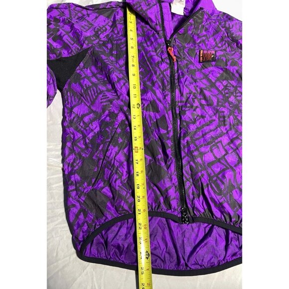 Vintage Illuminite Jacket Women’s Sz Medium Purple Black Zip Up Jacket - Picture 4 of 13
